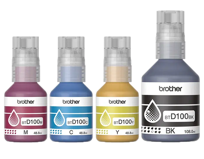 Bộ Mực Brother BTD100: Bản In Sắc Nét, Chống Tắc Đầu Phun | Brother Service 247