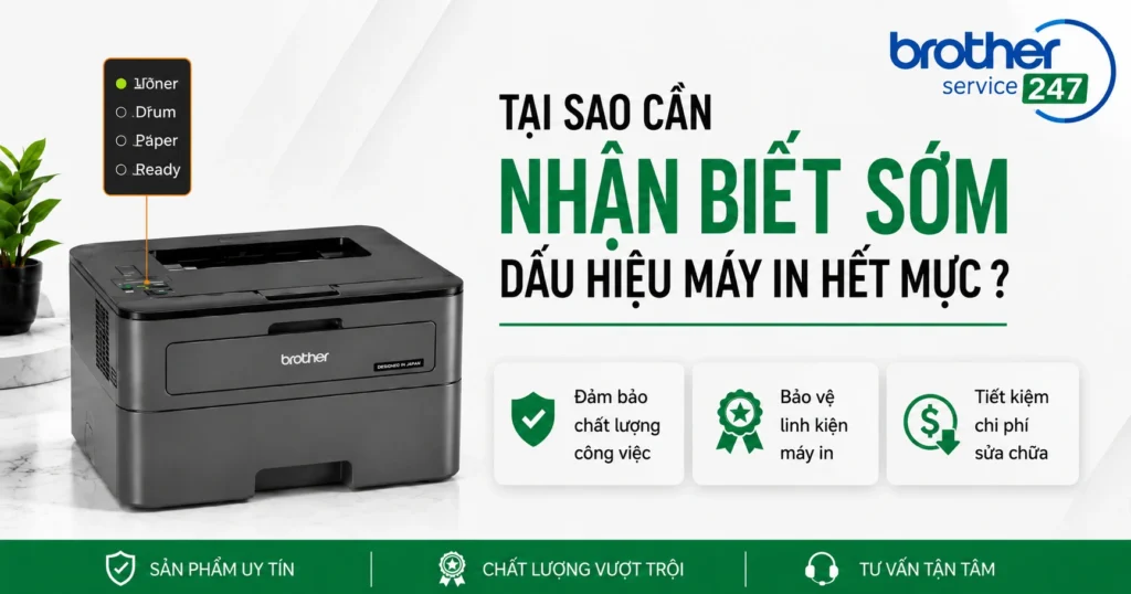 Cách xử lý khi máy in Brother báo hết mực, in mờ, in sọc tại Quận Bình Thạnh Cách xử lý khi máy in Brother báo hết mực, in mờ, in sọc tại Quận Bình Thạnh