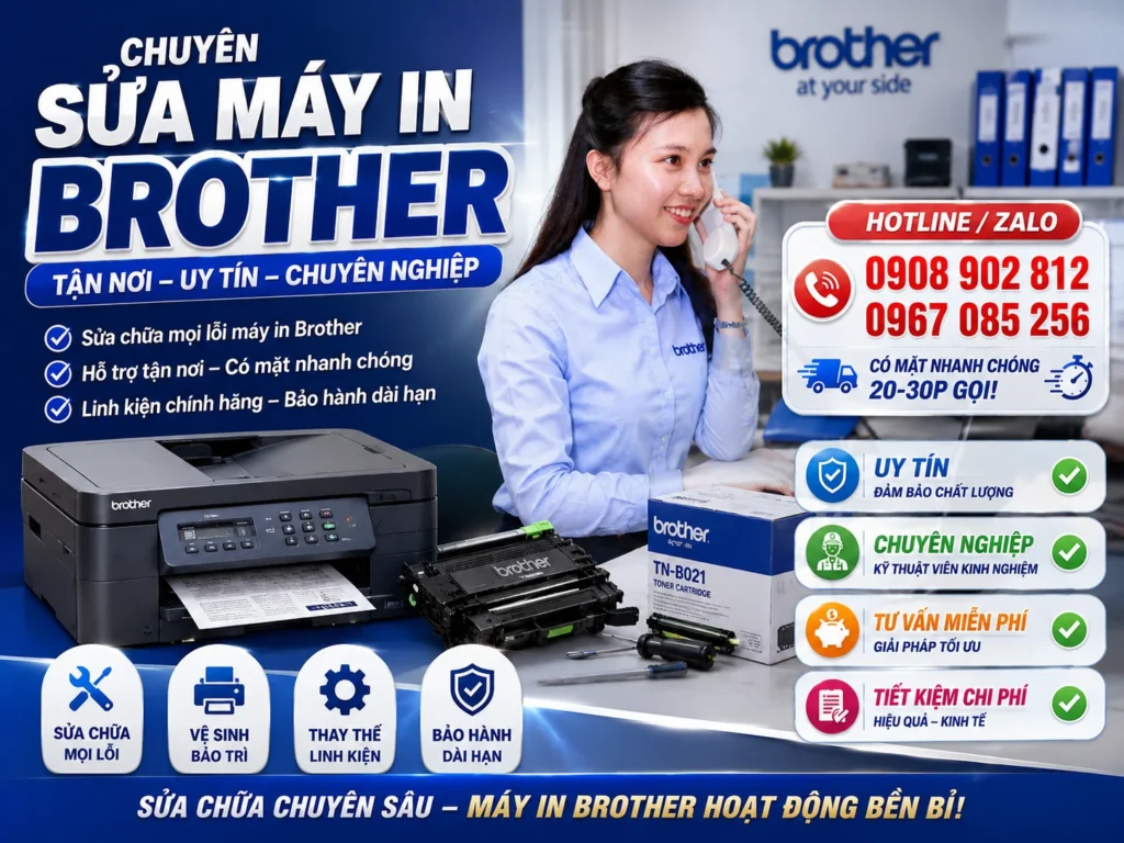 Liên hệ sửa máy in Brother Quận 8 tại TPHCM